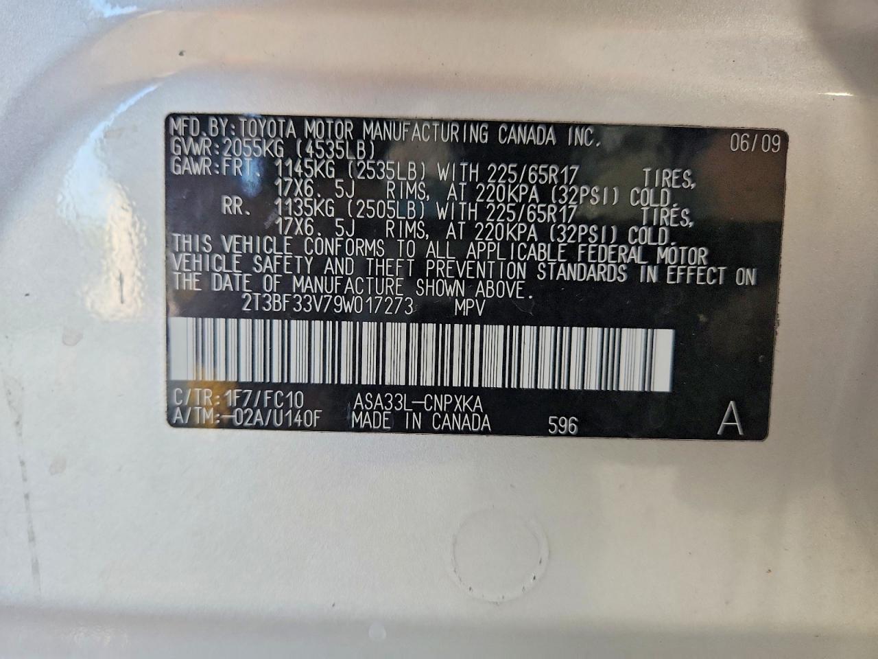 2009 TOYOTA RAV4