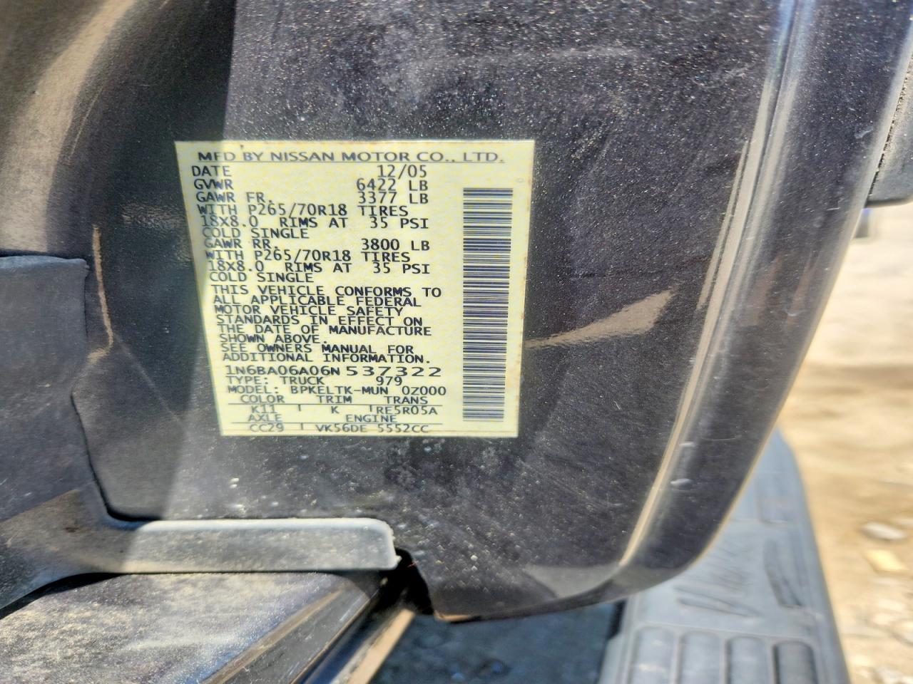 2006 NISSAN TITAN