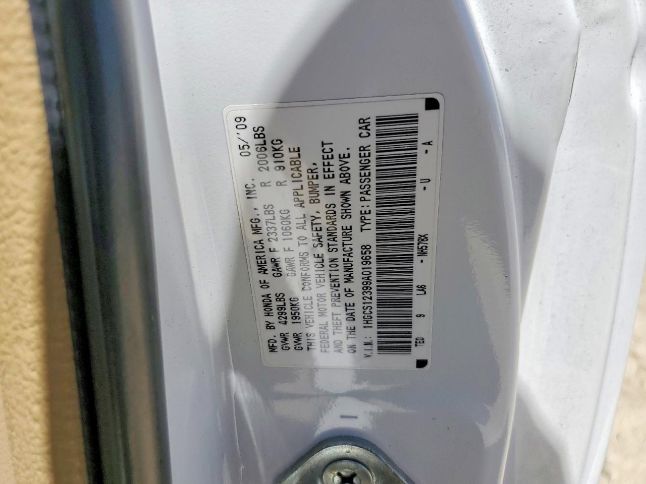 2009 HONDA ACCORD