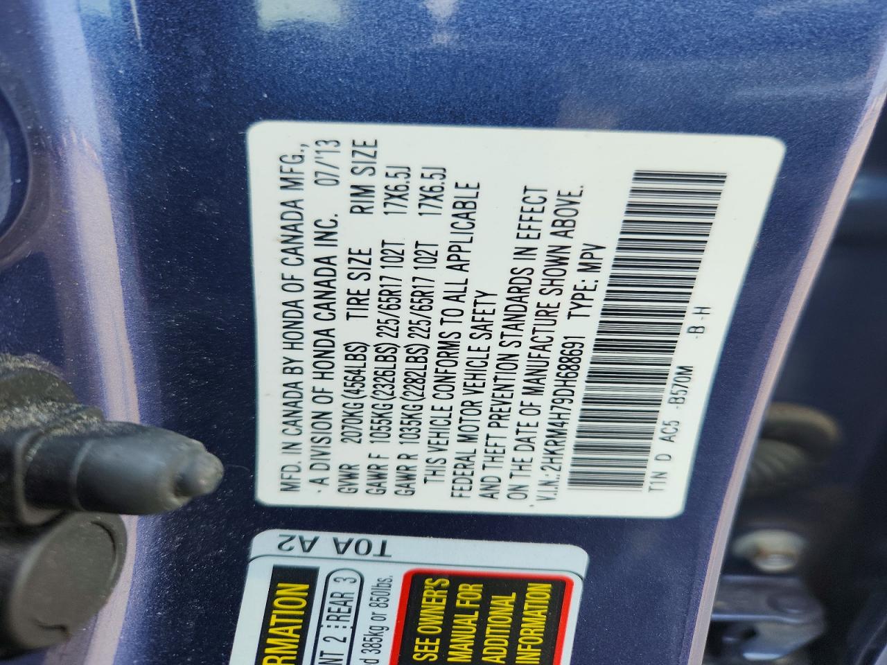 2013 HONDA CRV