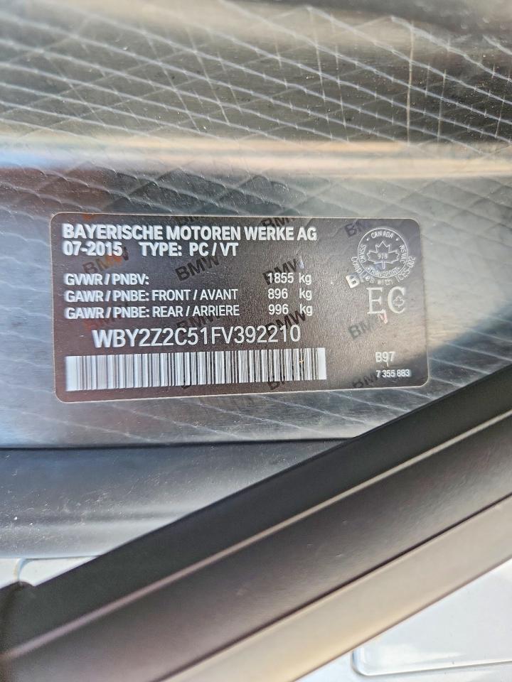2015 BMW I SERIES
