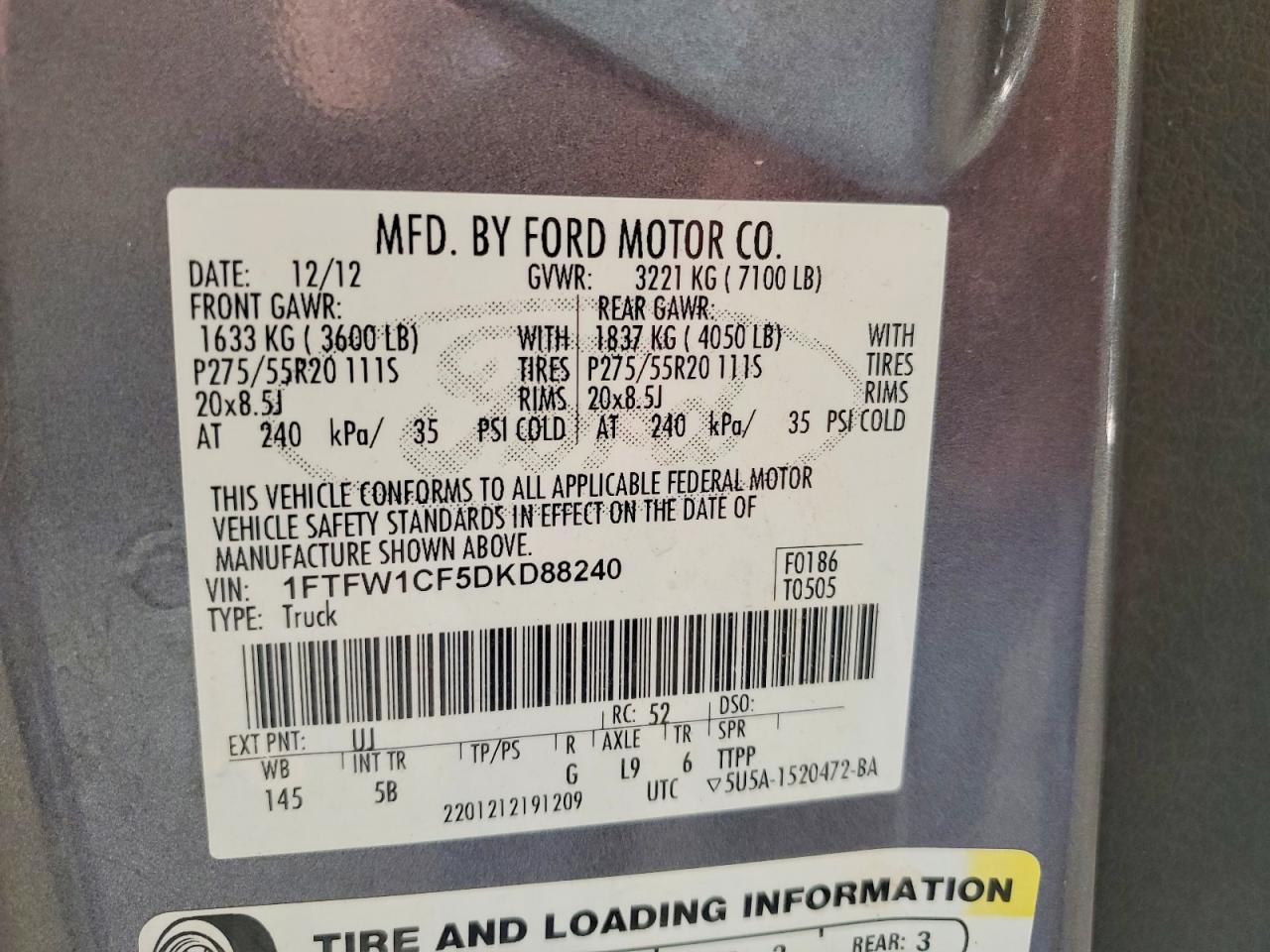 2013 FORD F150