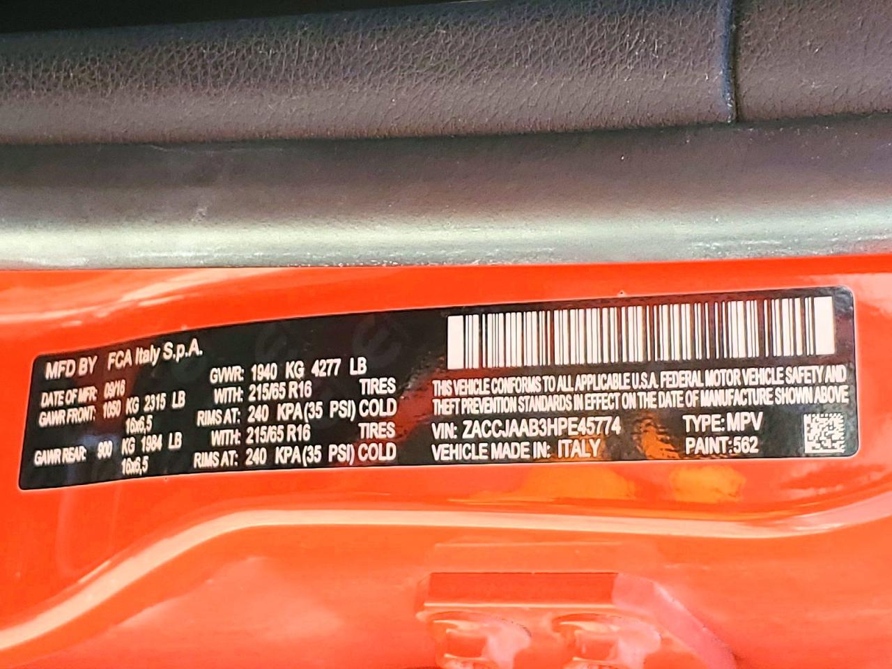 2017 JEEP RENEGADE