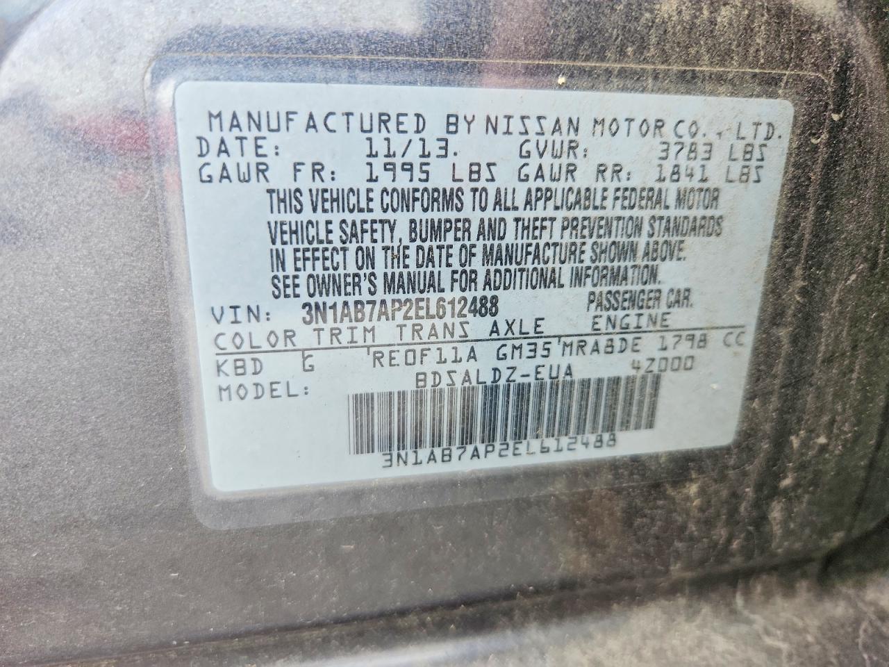 2014 NISSAN SENTRA