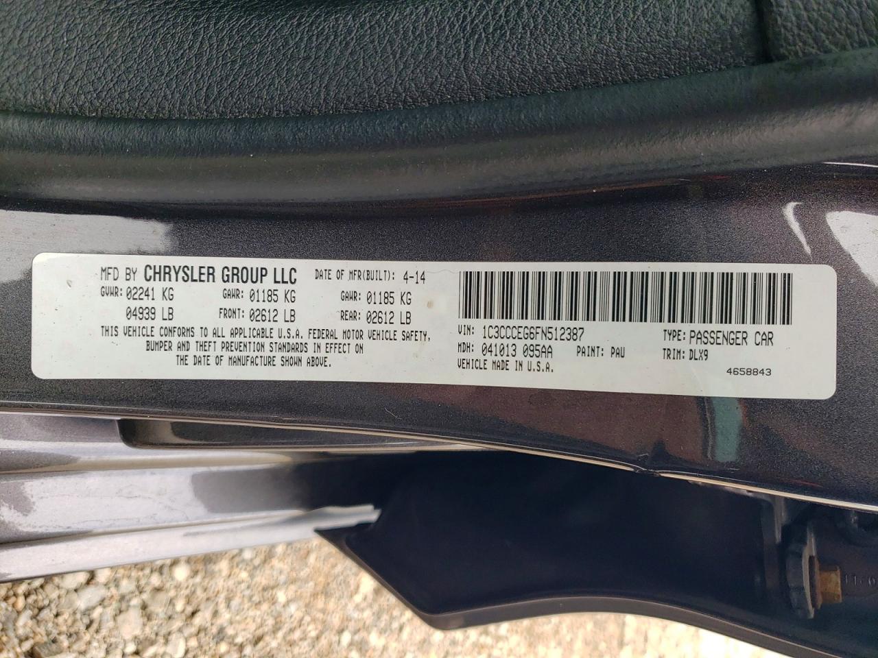 2015 CHRYSLER 200