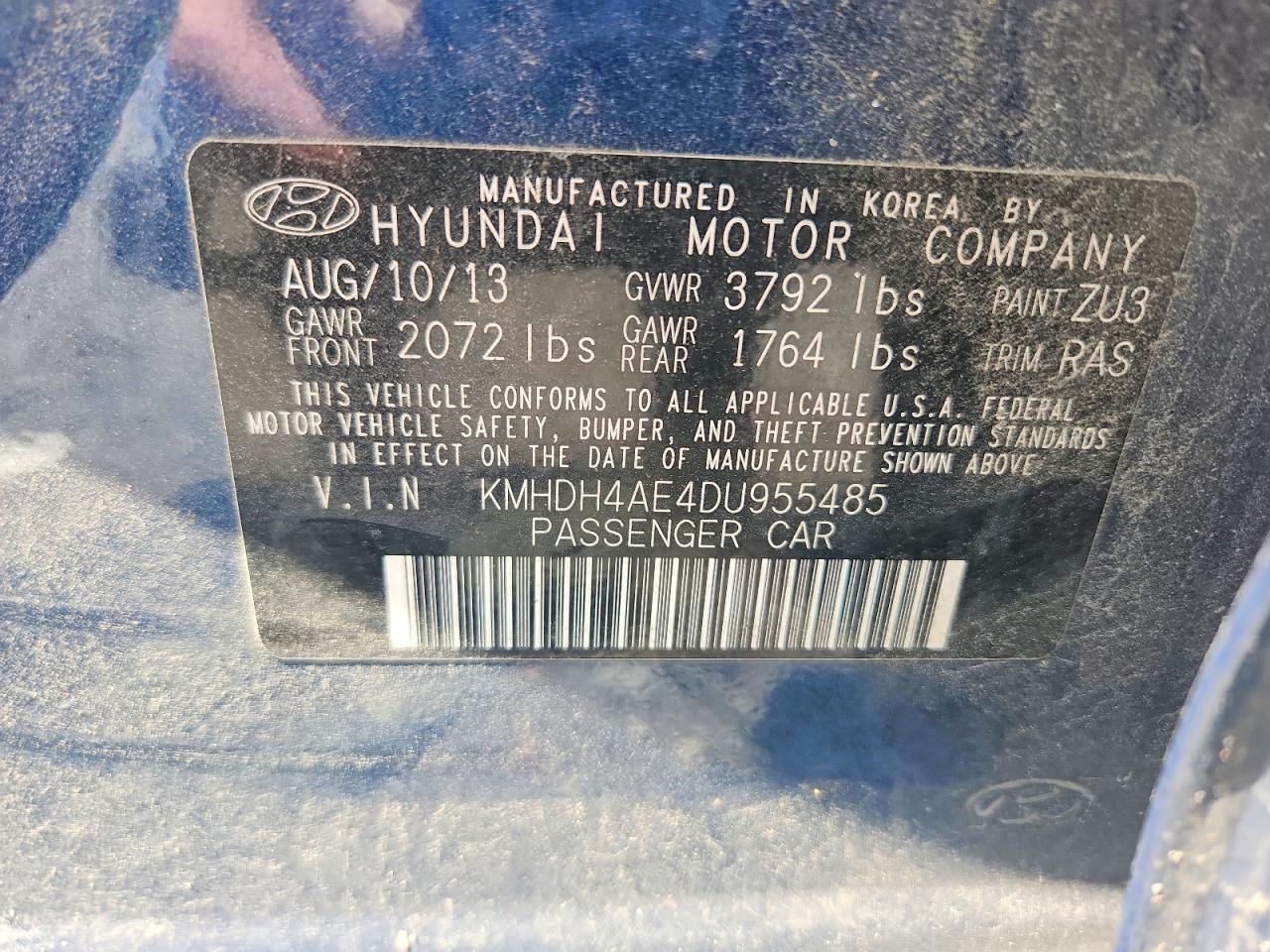 2013 HYUNDAI ELANTRA