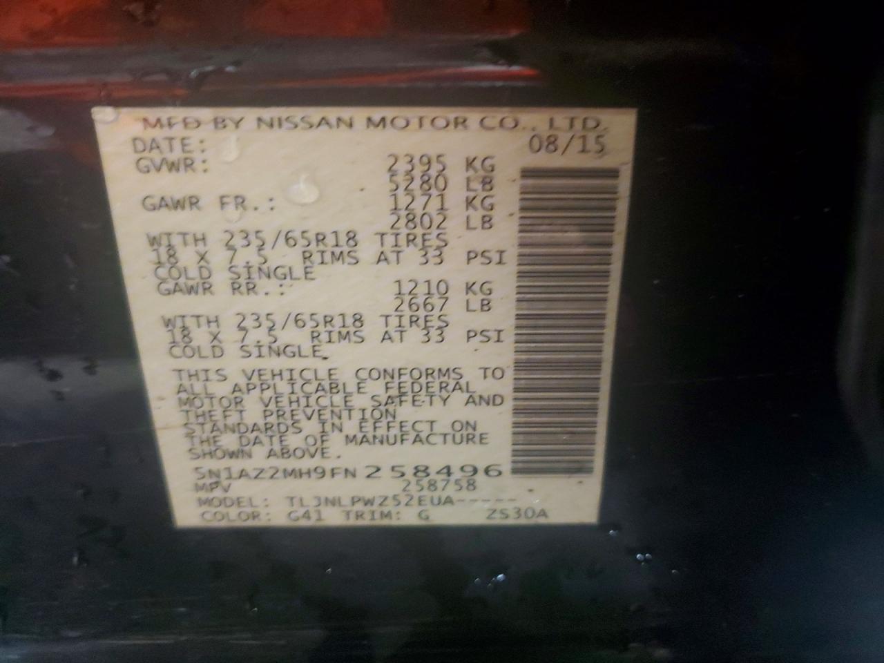 2015 NISSAN MURANO