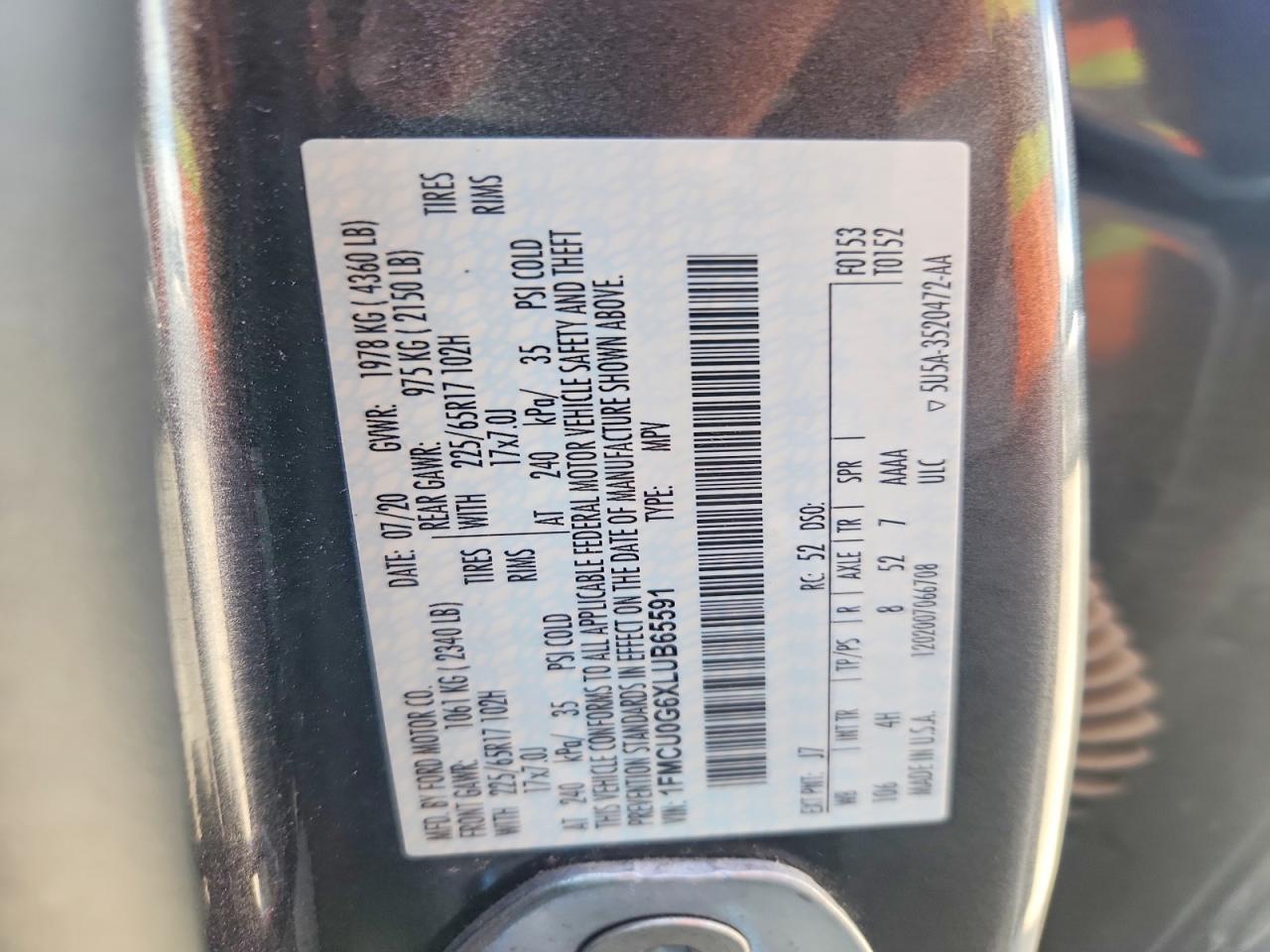 2020 FORD ESCAPE