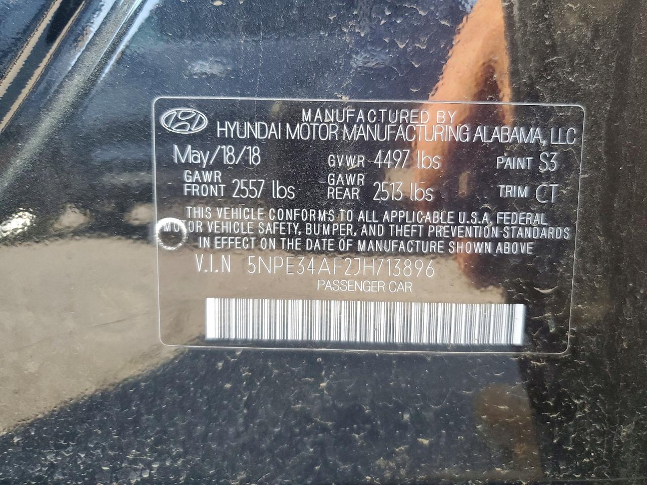 2018 HYUNDAI SONATA