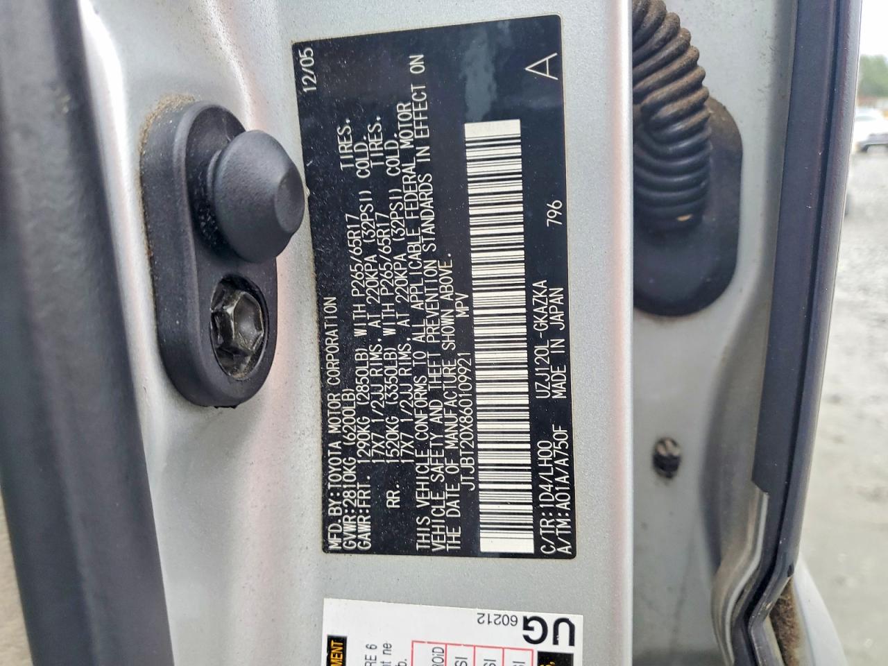 2006 LEXUS GX