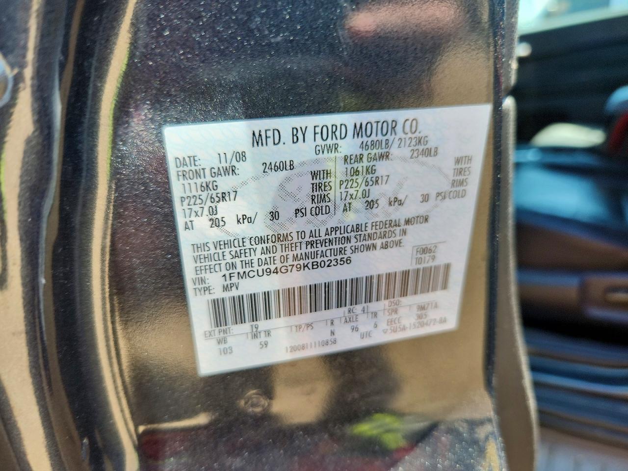 2009 FORD ESCAPE