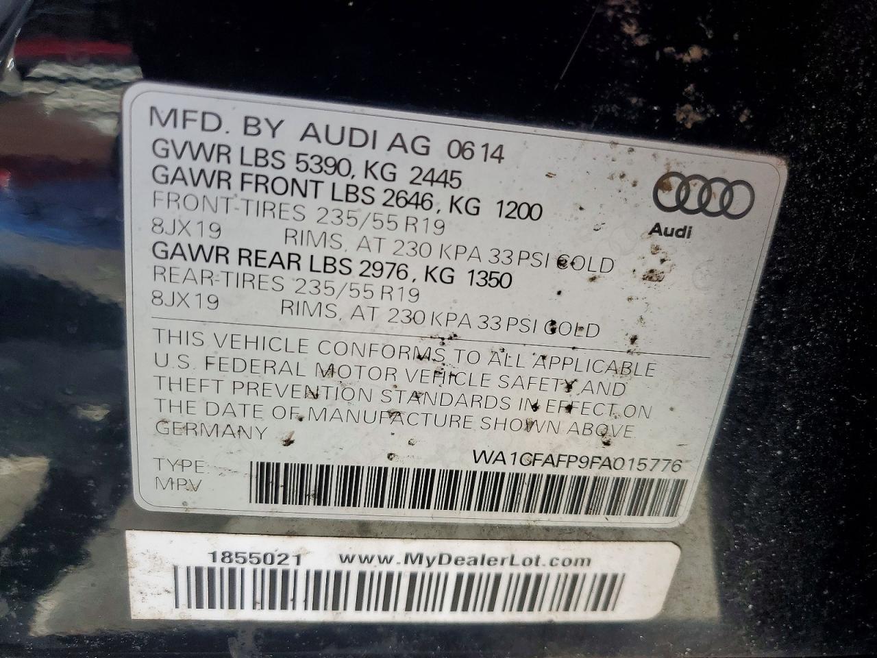 2015 AUDI Q5