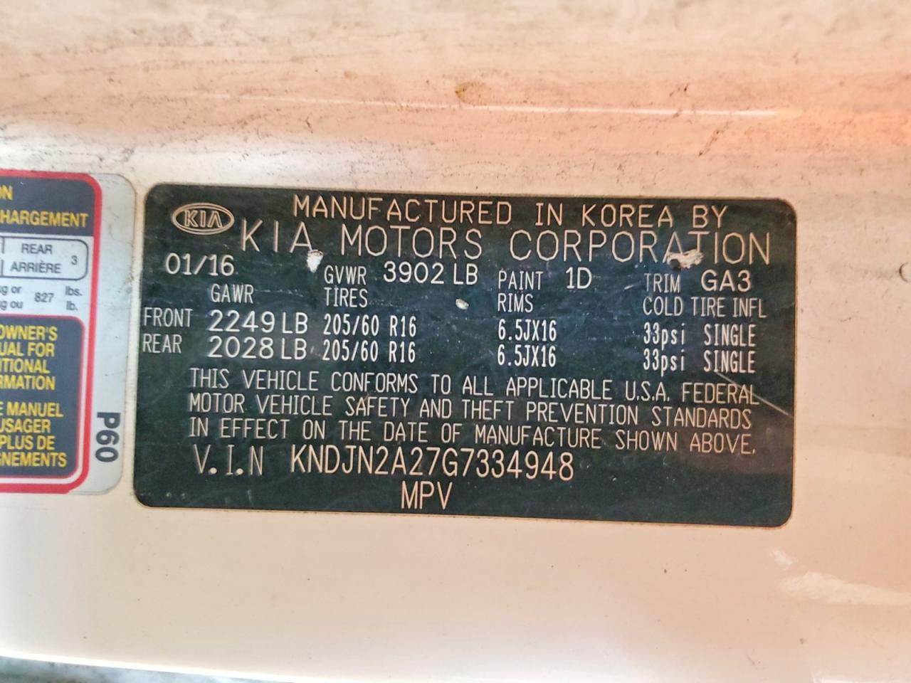 2016 KIA SOUL BASE
