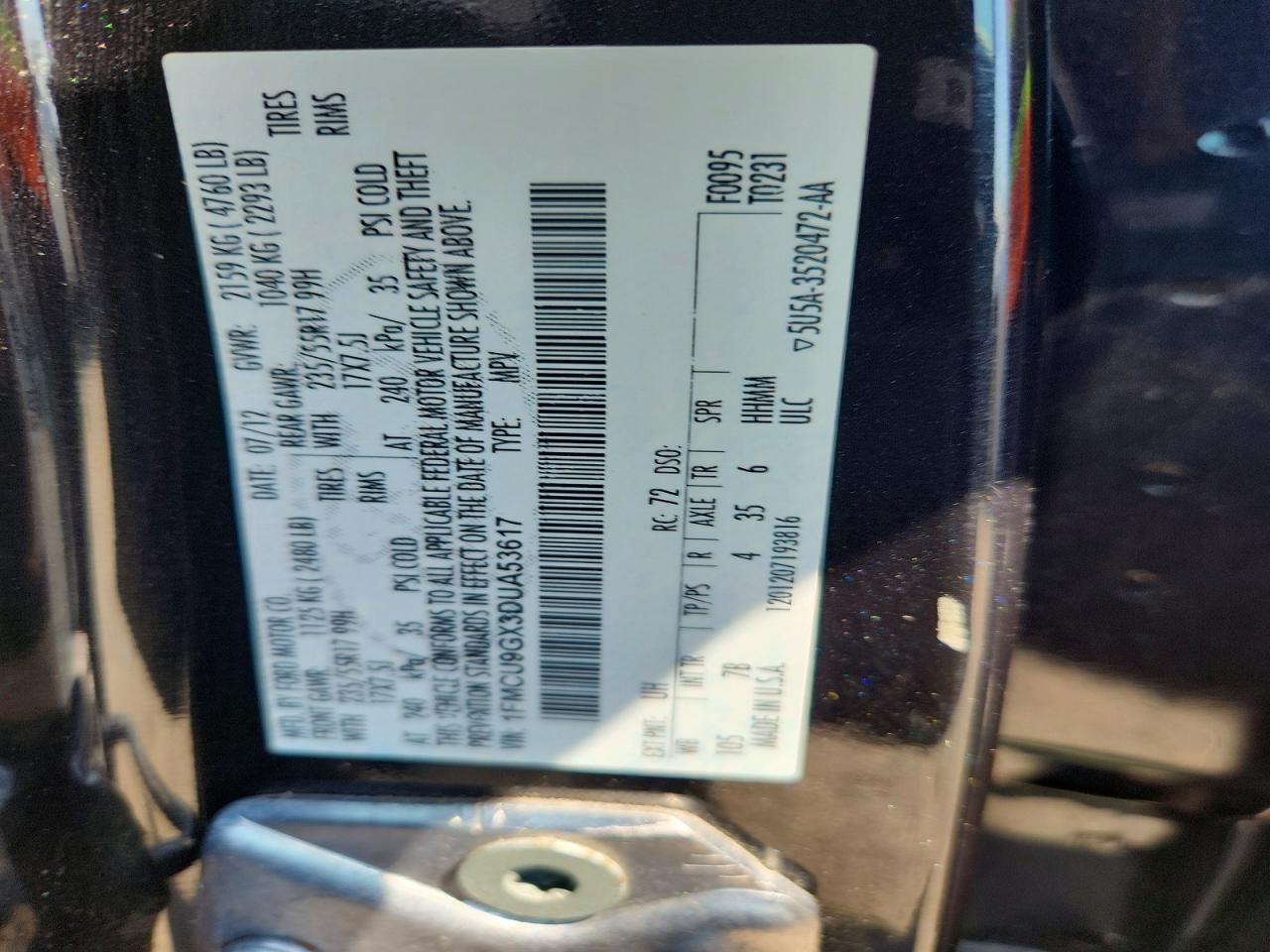 2013 FORD ESCAPE