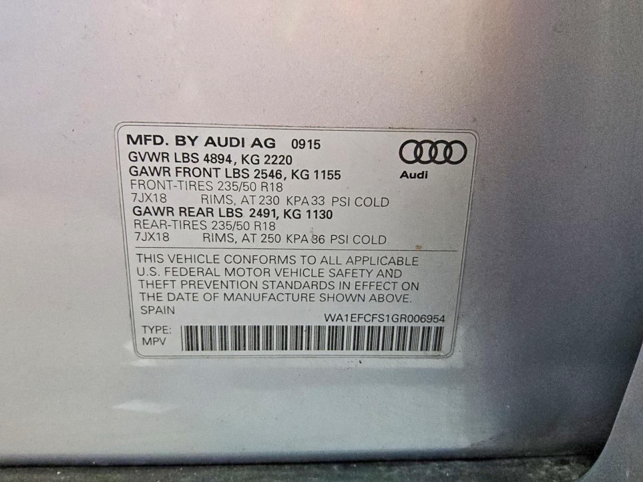 2016 AUDI Q3