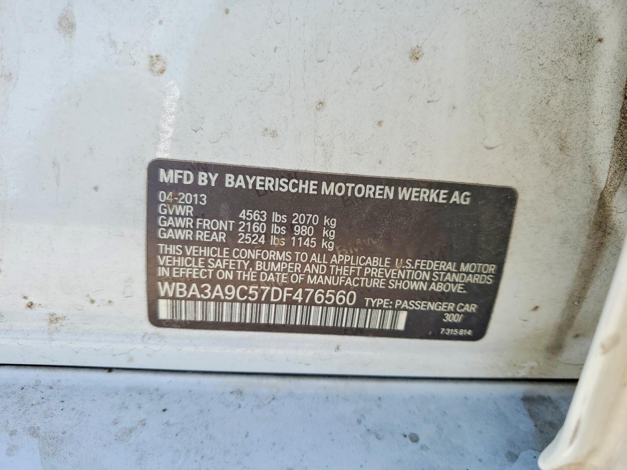 2013 BMW 3 SERIES