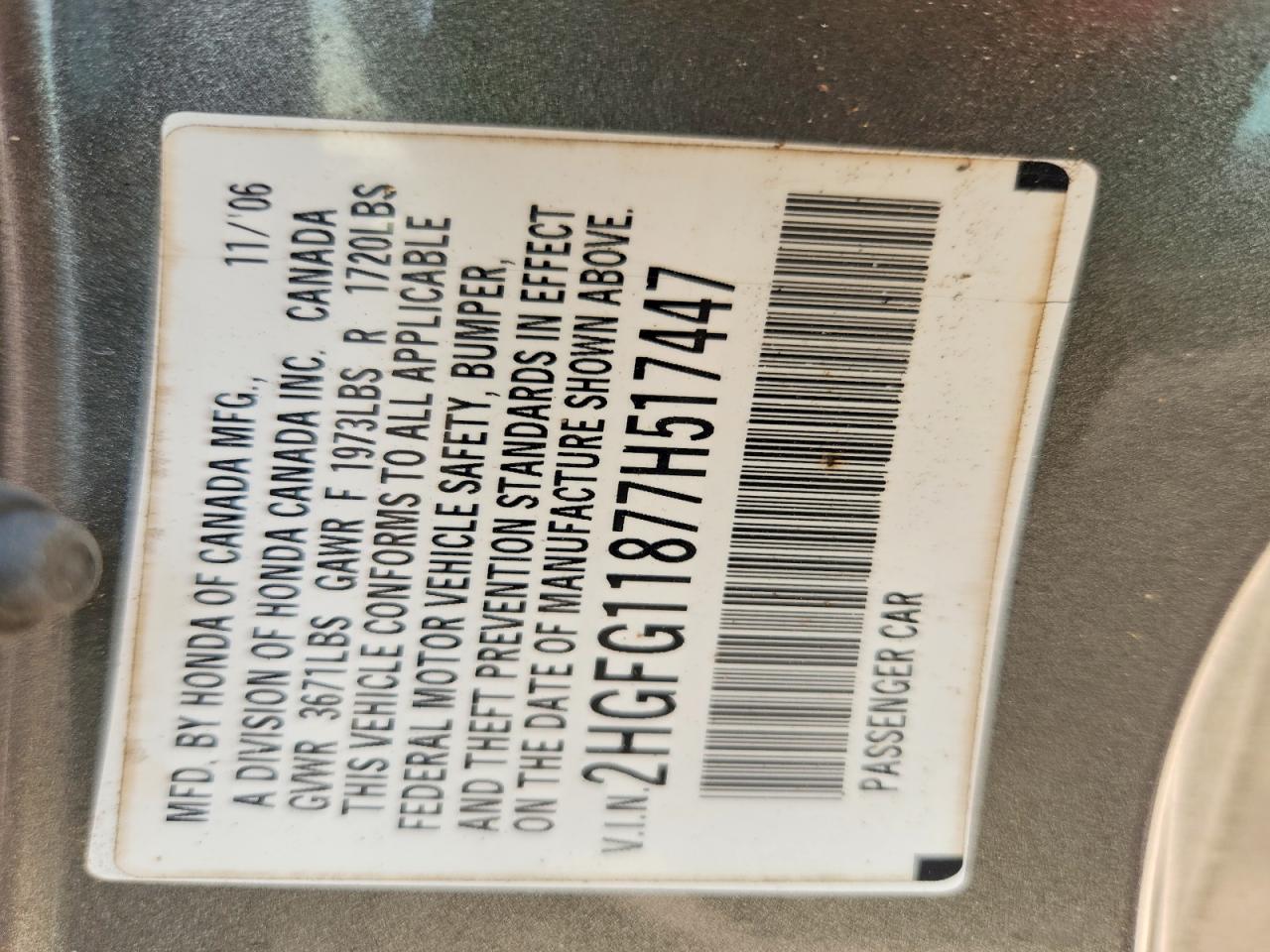 2007 HONDA CIVIC
