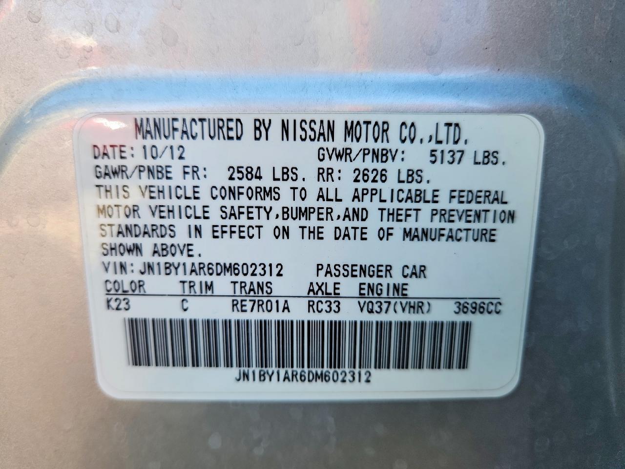 2013 INFINITI M37