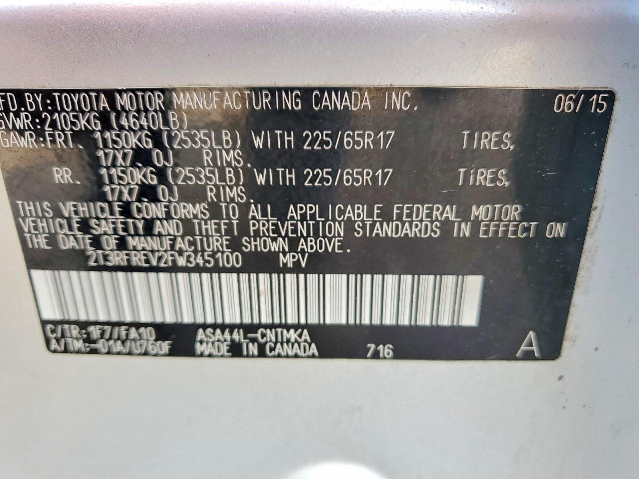 2015 TOYOTA RAV4