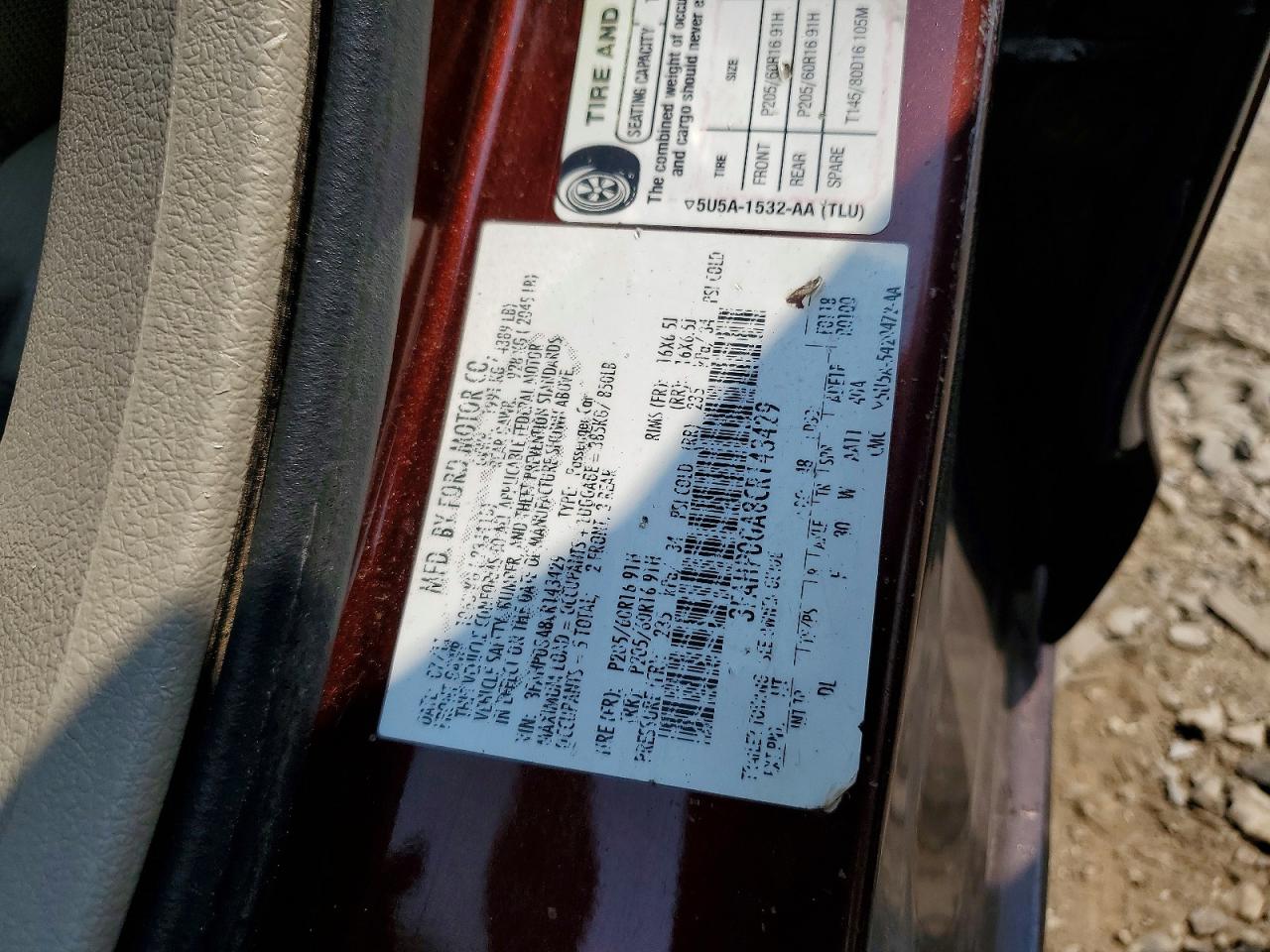 2012 FORD FUSION