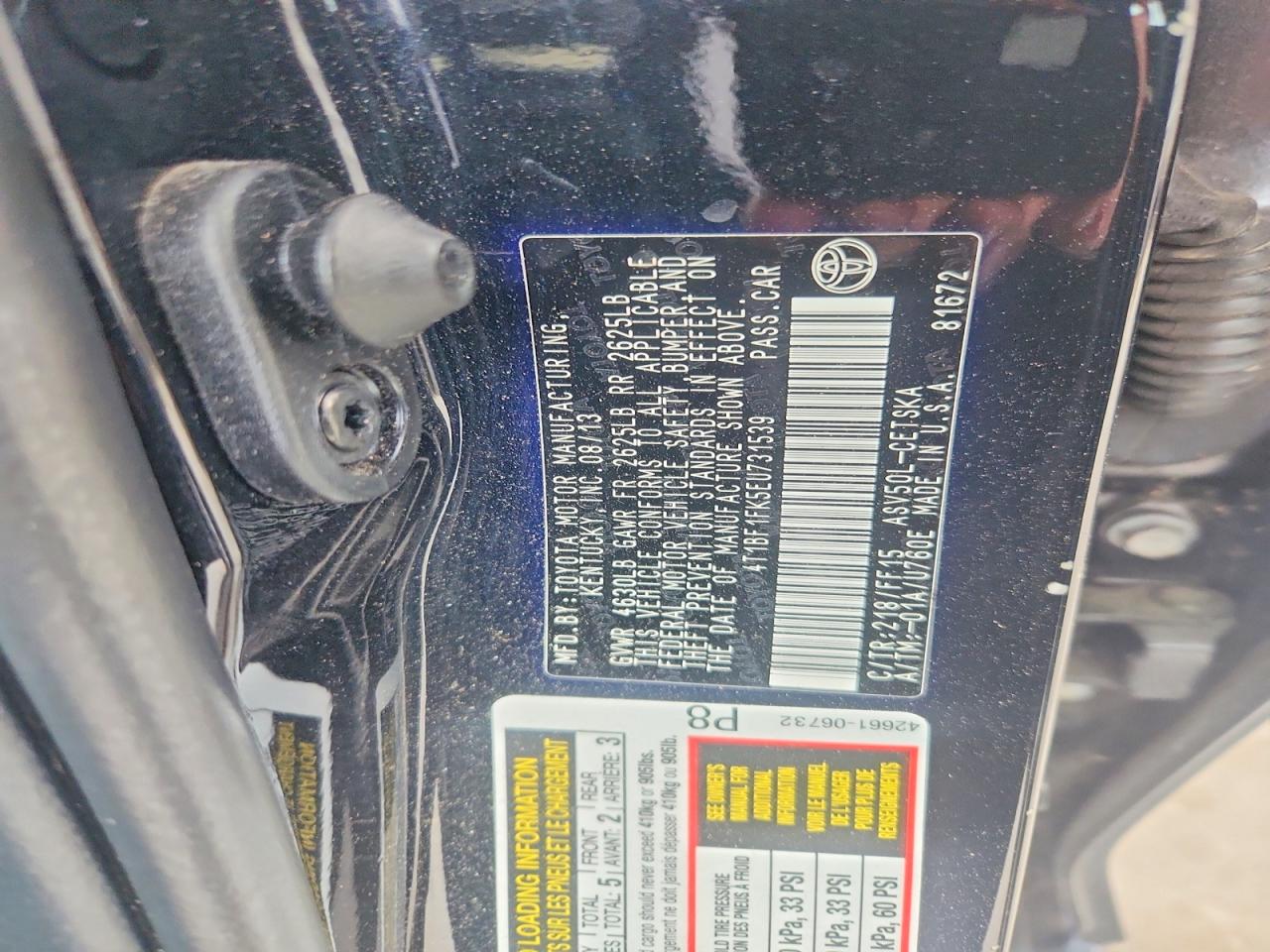 2014 TOYOTA CAMRY