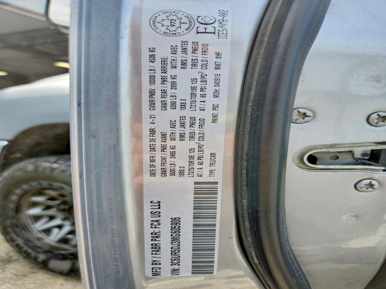 2021 RAM 2500
