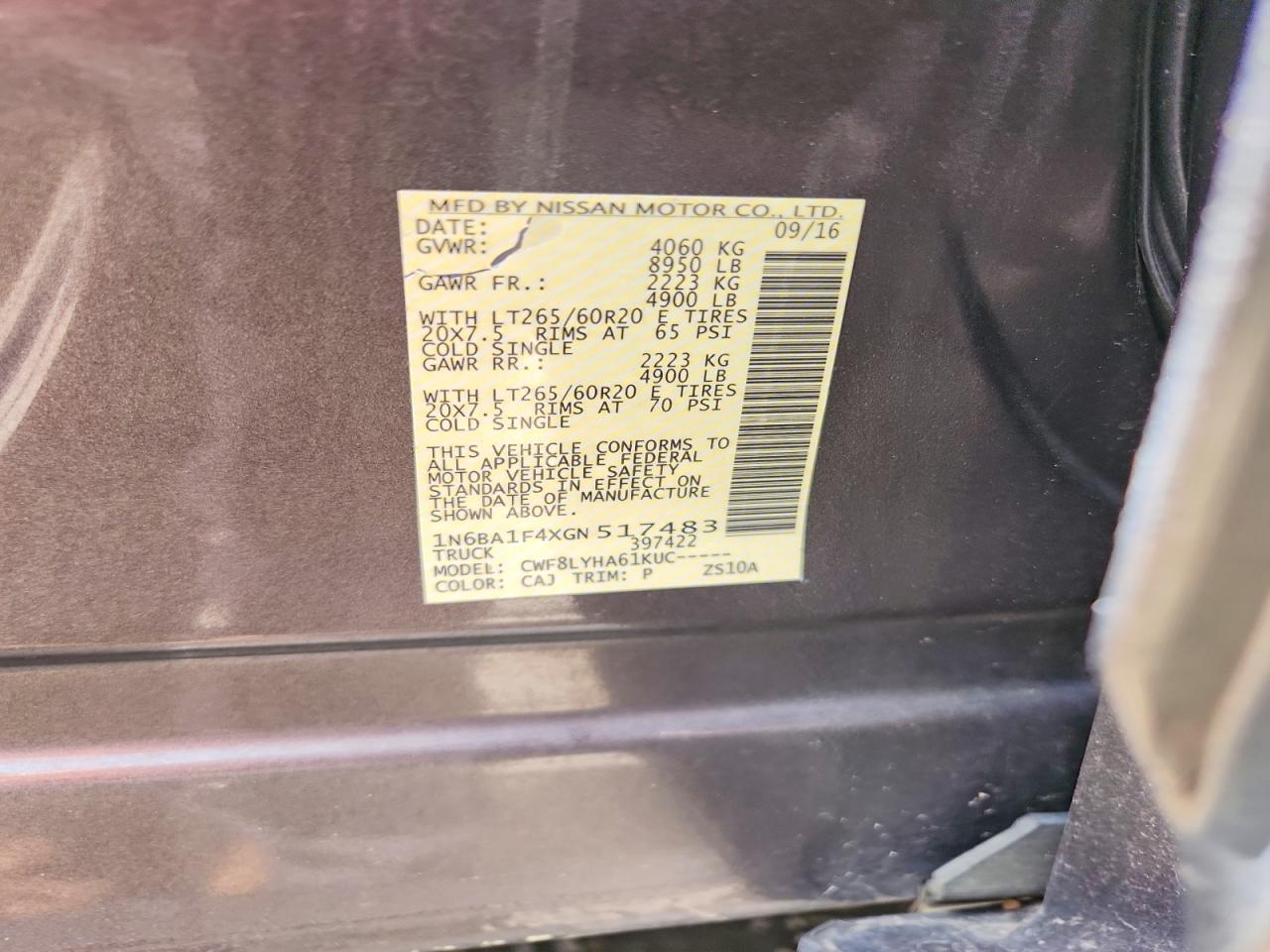 2016 NISSAN TITAN