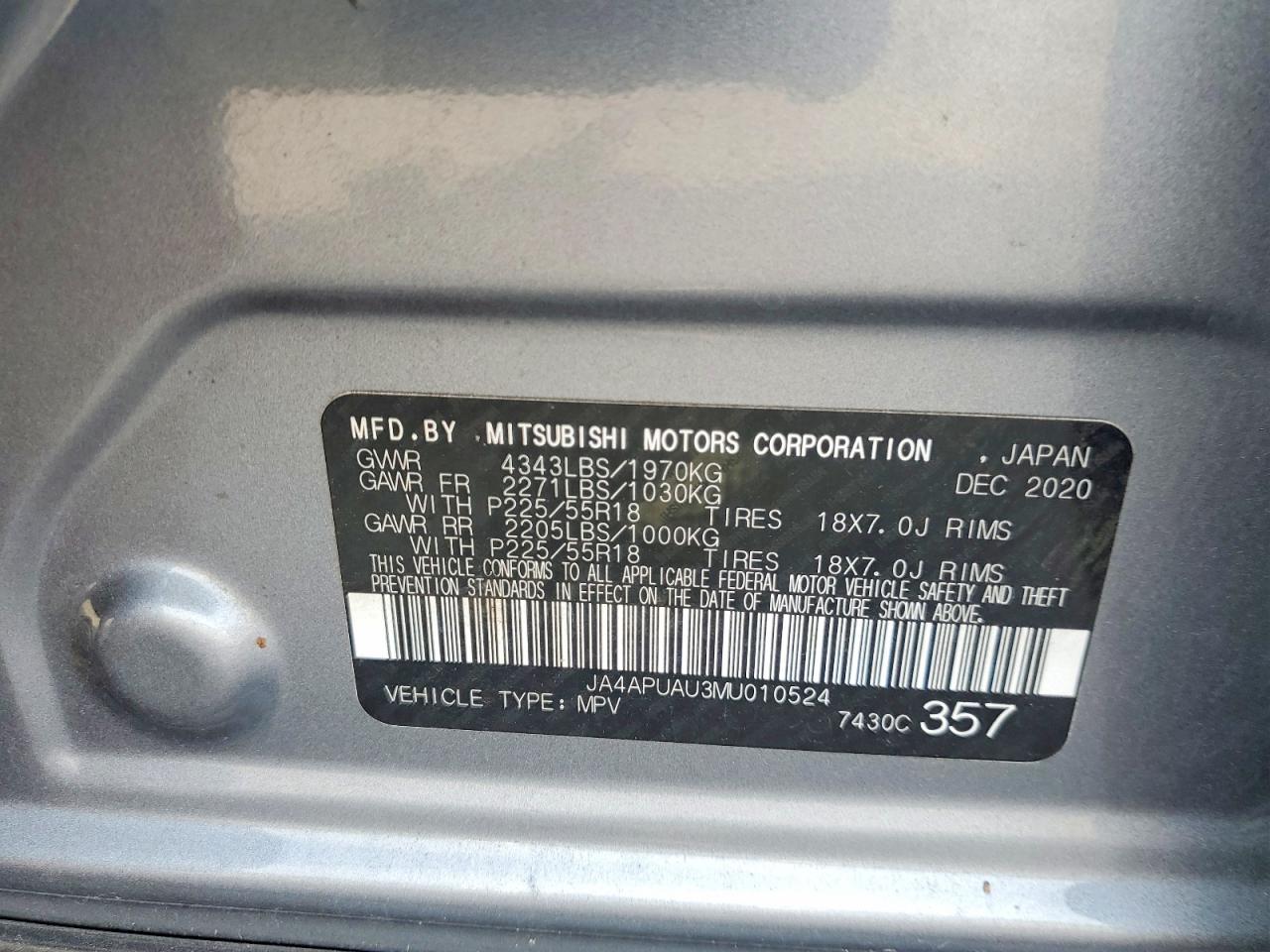 2021 MITSUBISHI OUTLANDER