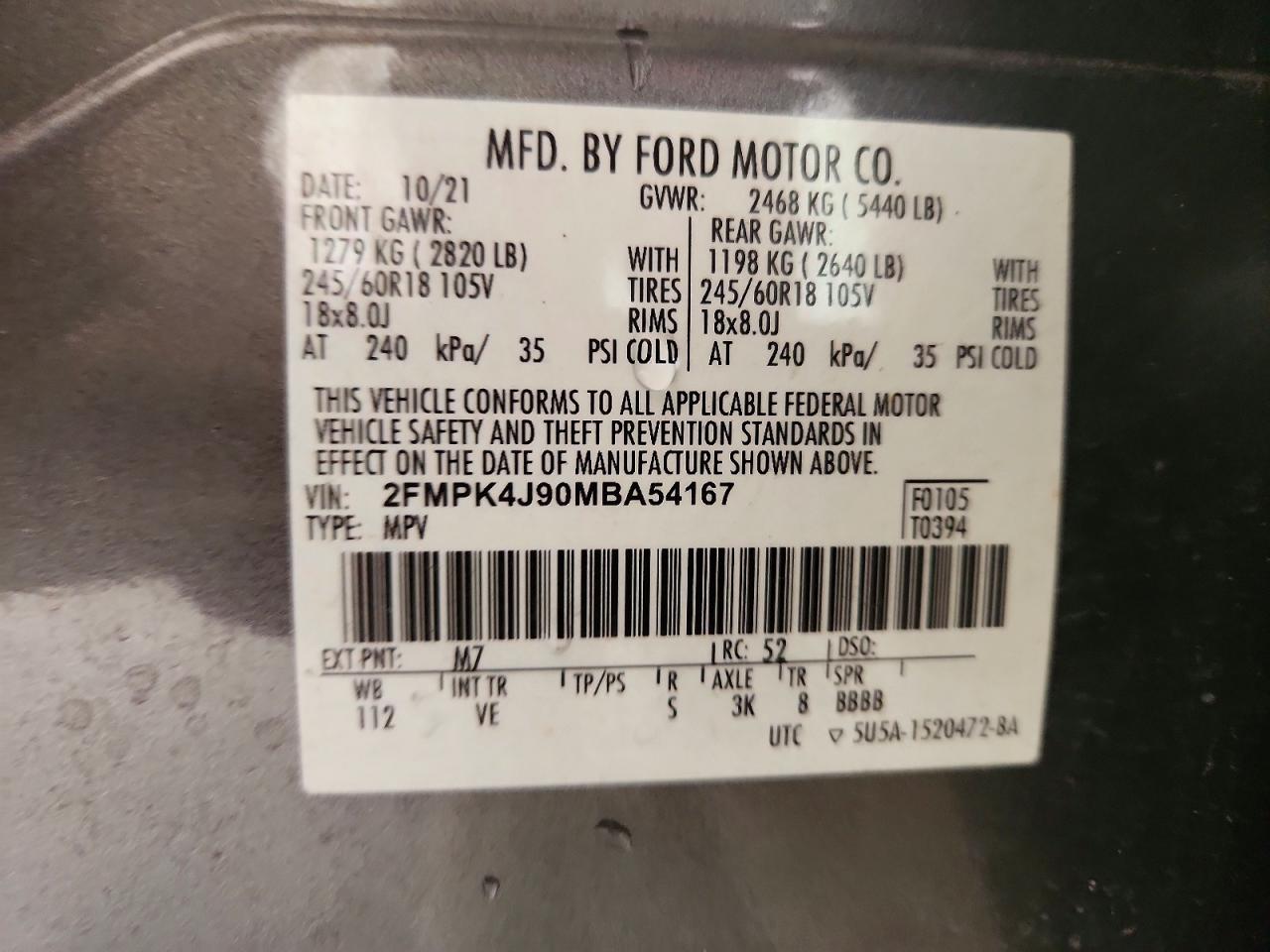 2021 FORD EDGE
