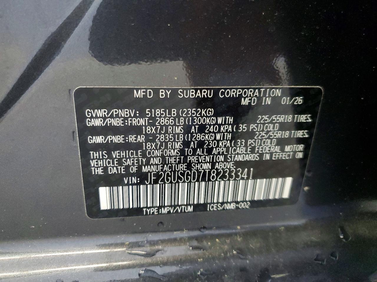 2026 SUBARU CROSSTREK