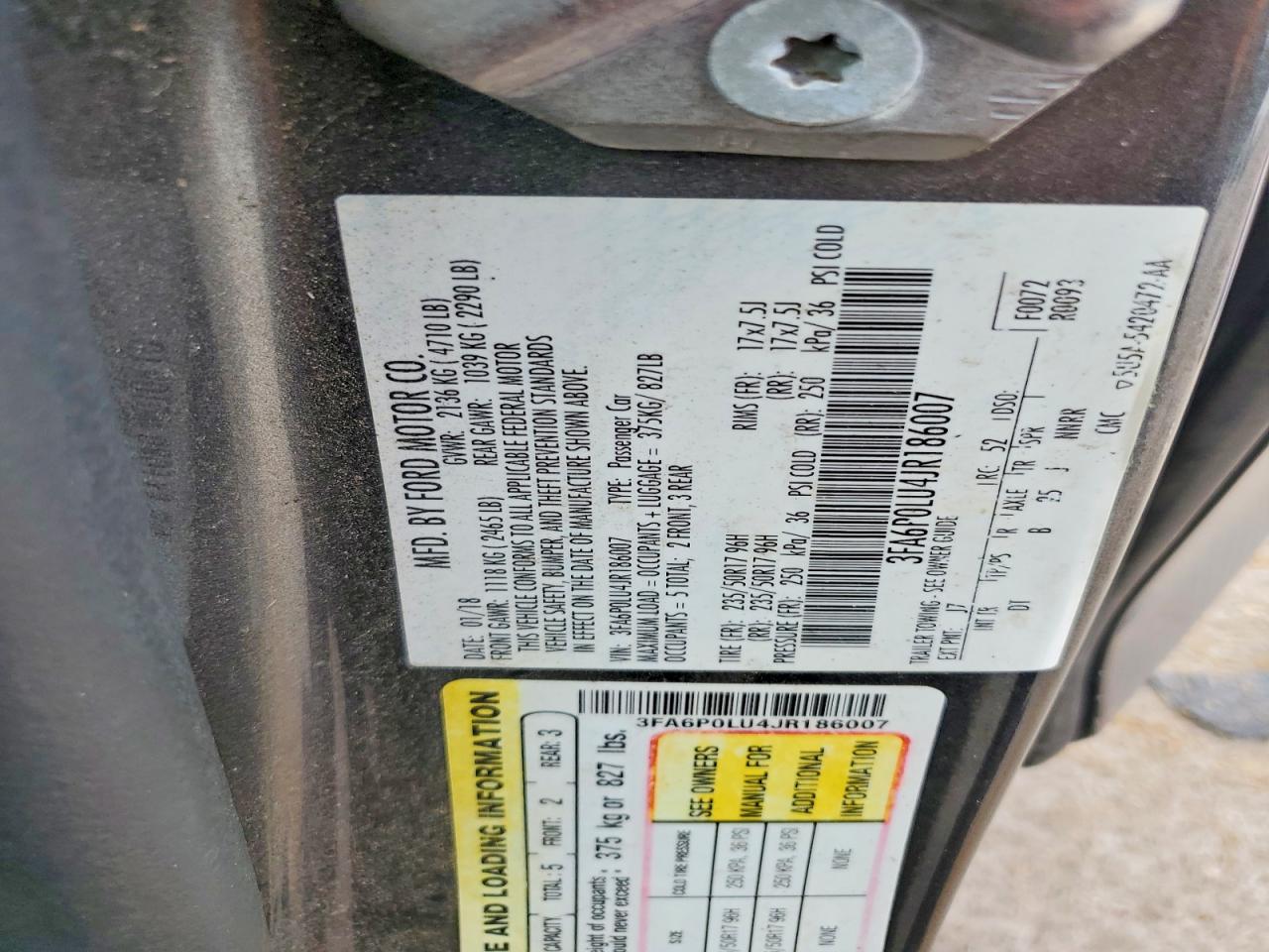 2018 FORD FUSION