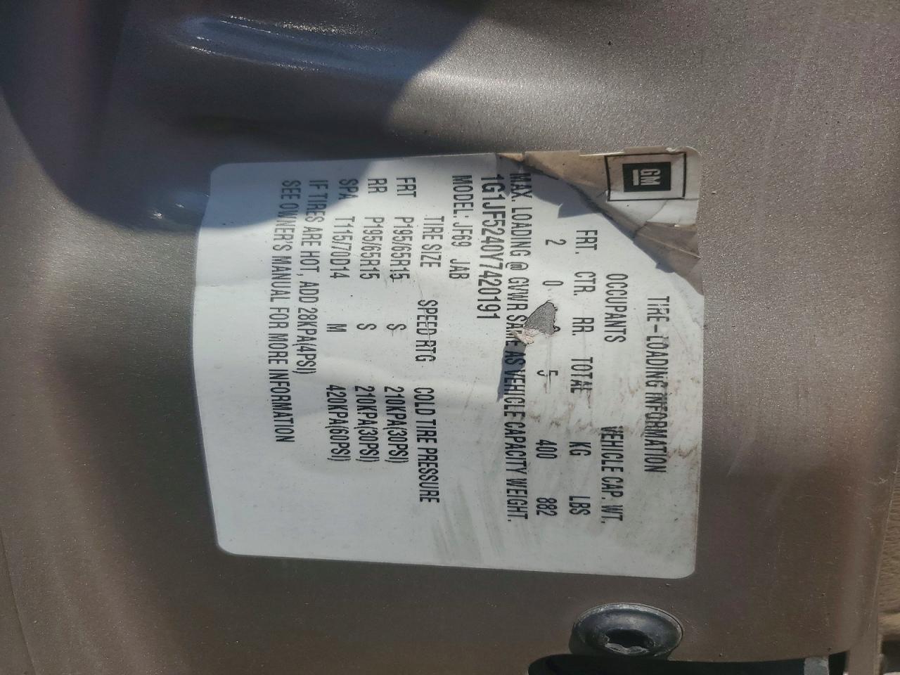 2000 CHEVROLET CAVALIER