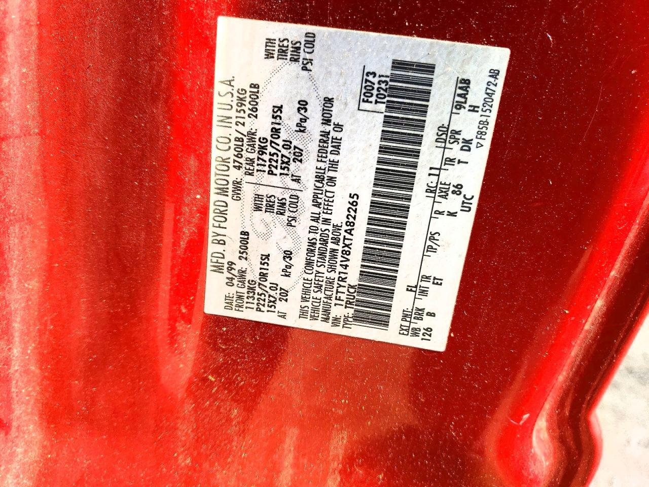 1999 FORD RANGER