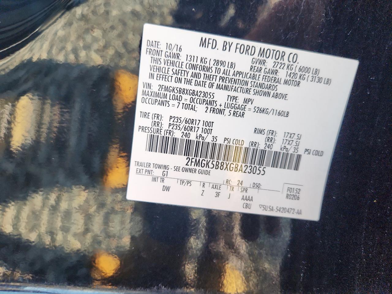2016 FORD FLEX