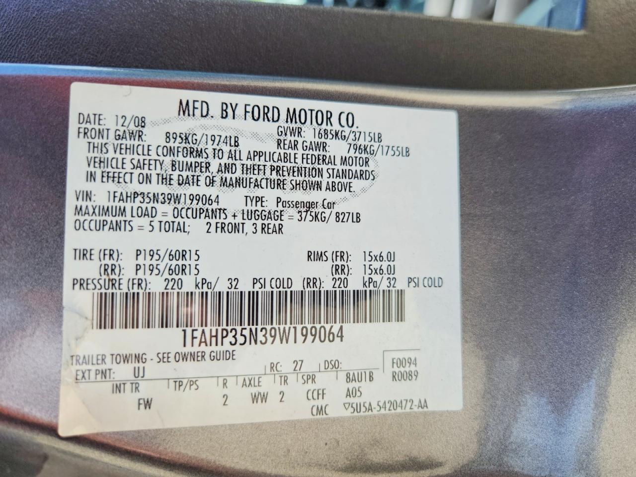 2009 FORD FOCUS