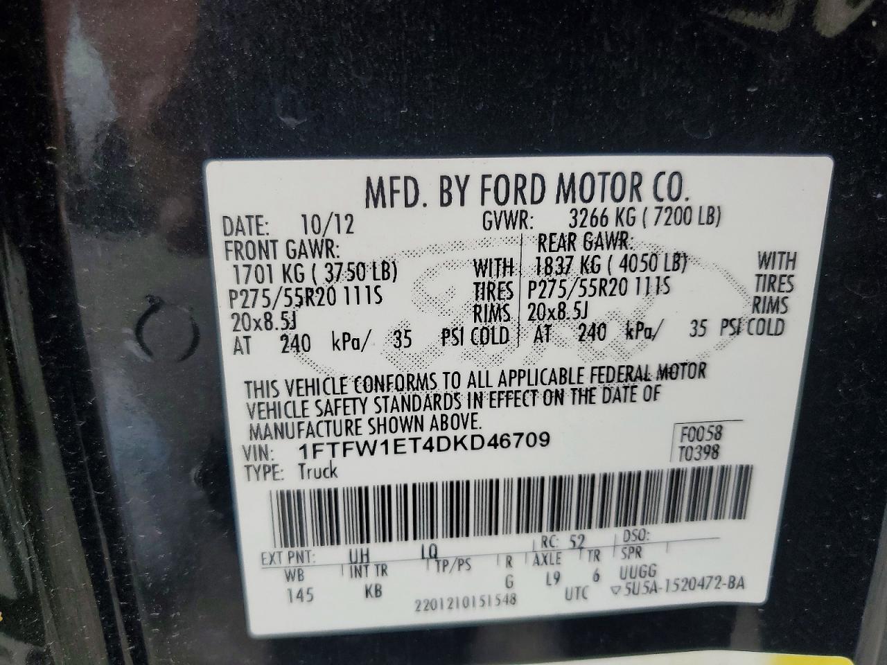 2013 FORD F150