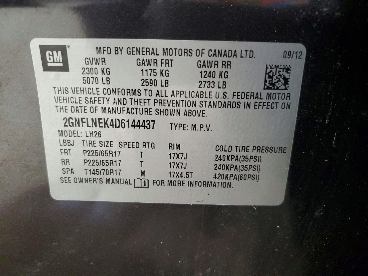 2013 CHEVROLET EQUINOX