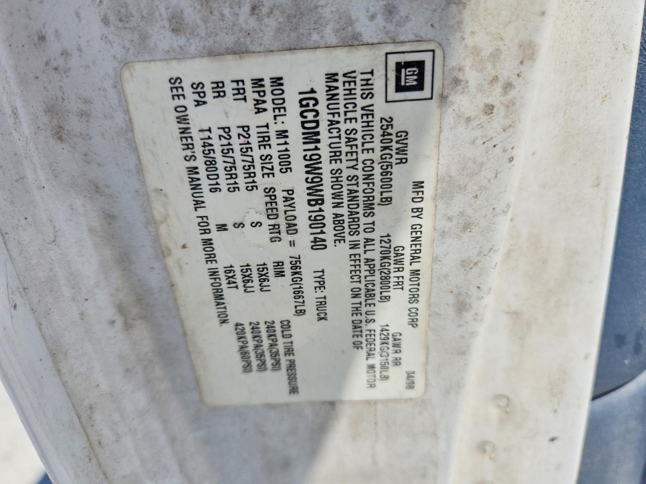 1998 CHEVROLET All Models