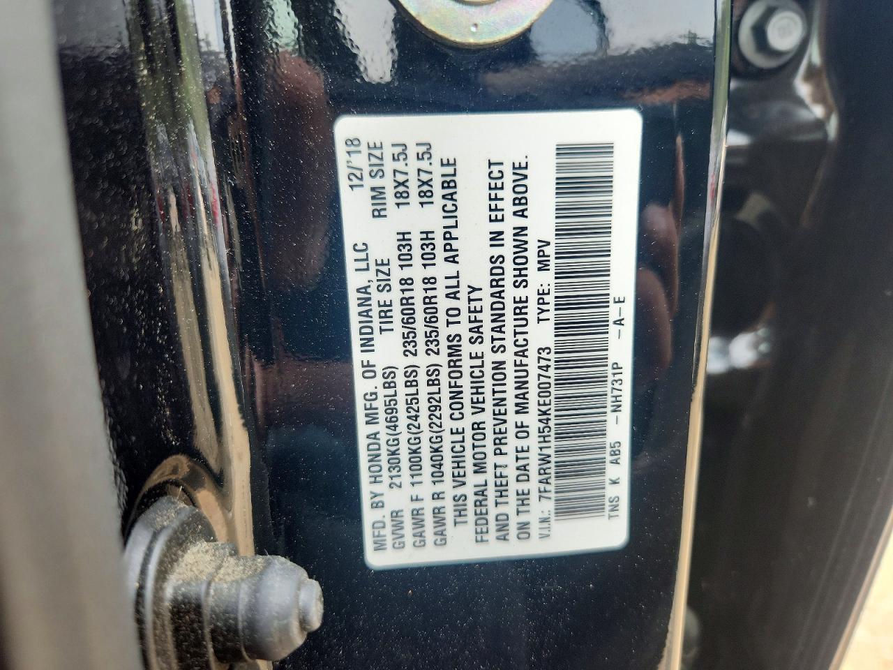 2019 HONDA CRV