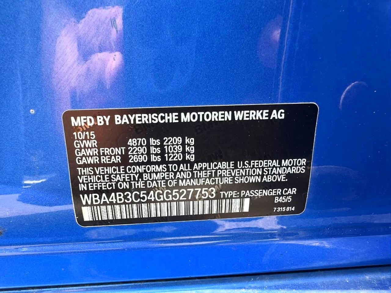 2016 BMW 4 SERIES