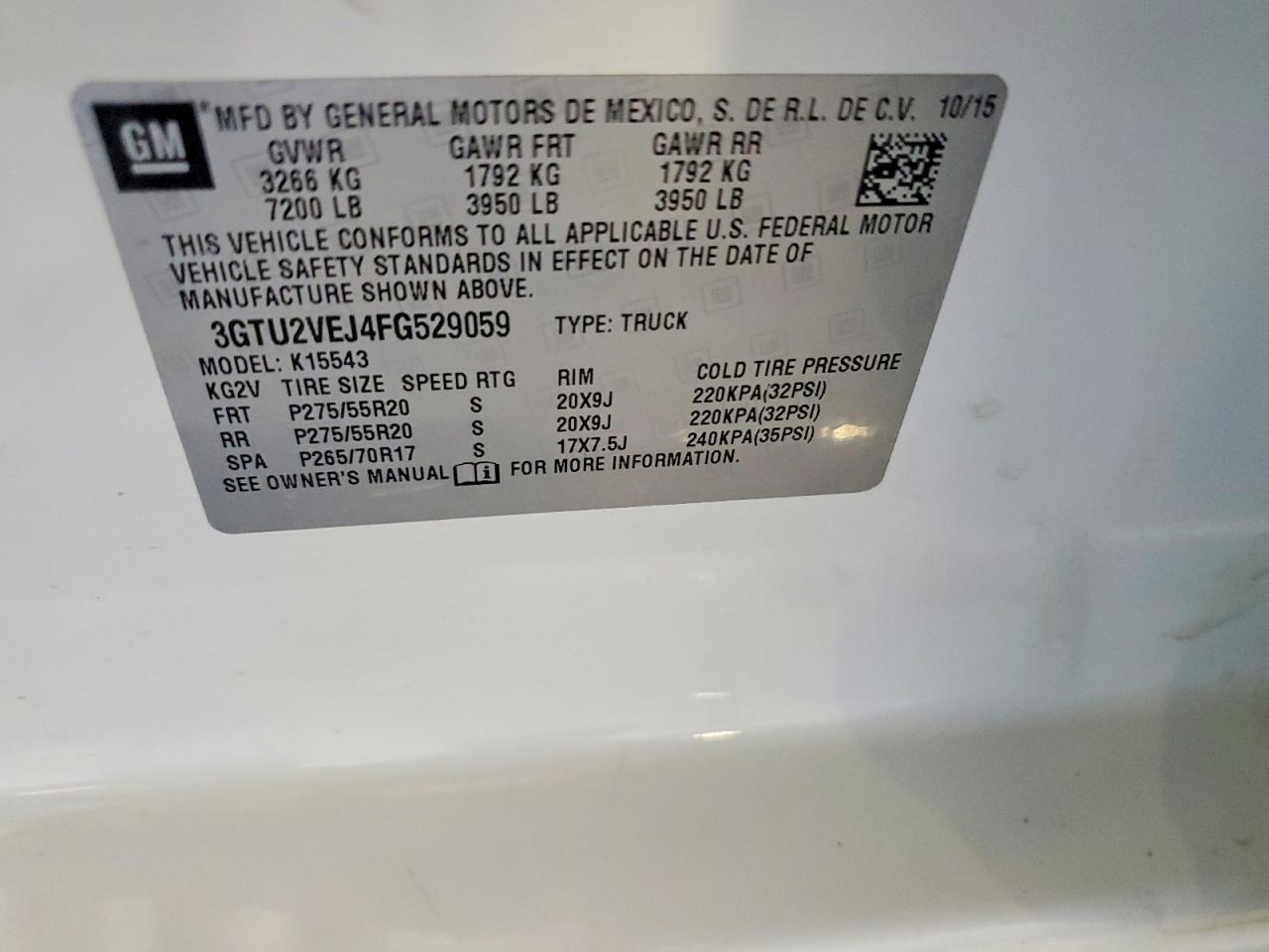 2015 GMC SIERRA