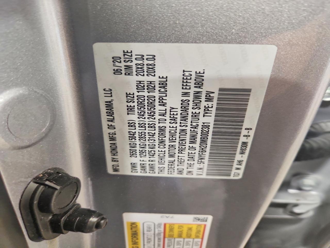2021 HONDA PILOT