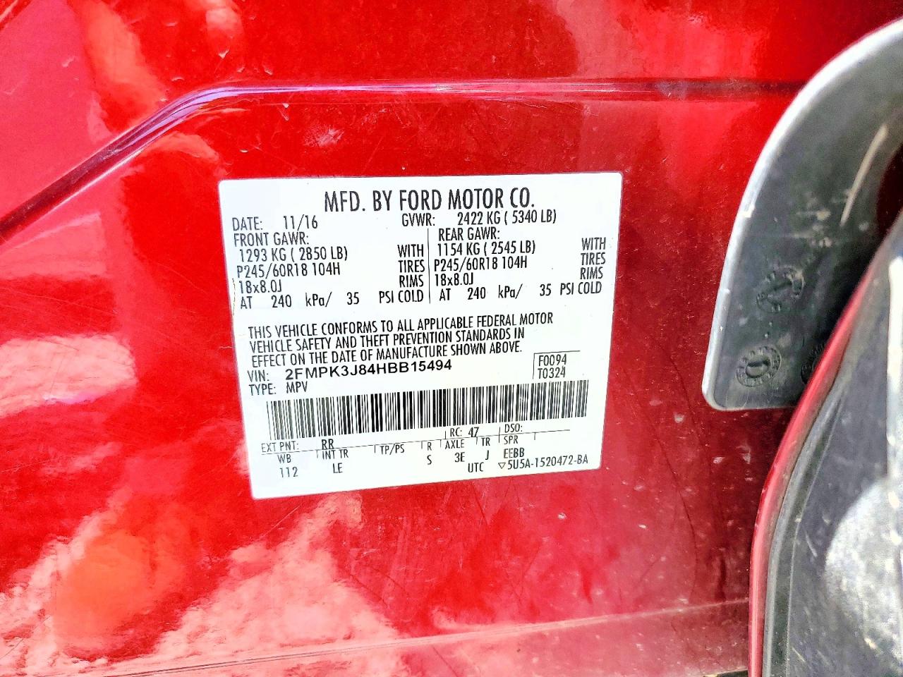 2017 FORD EDGE