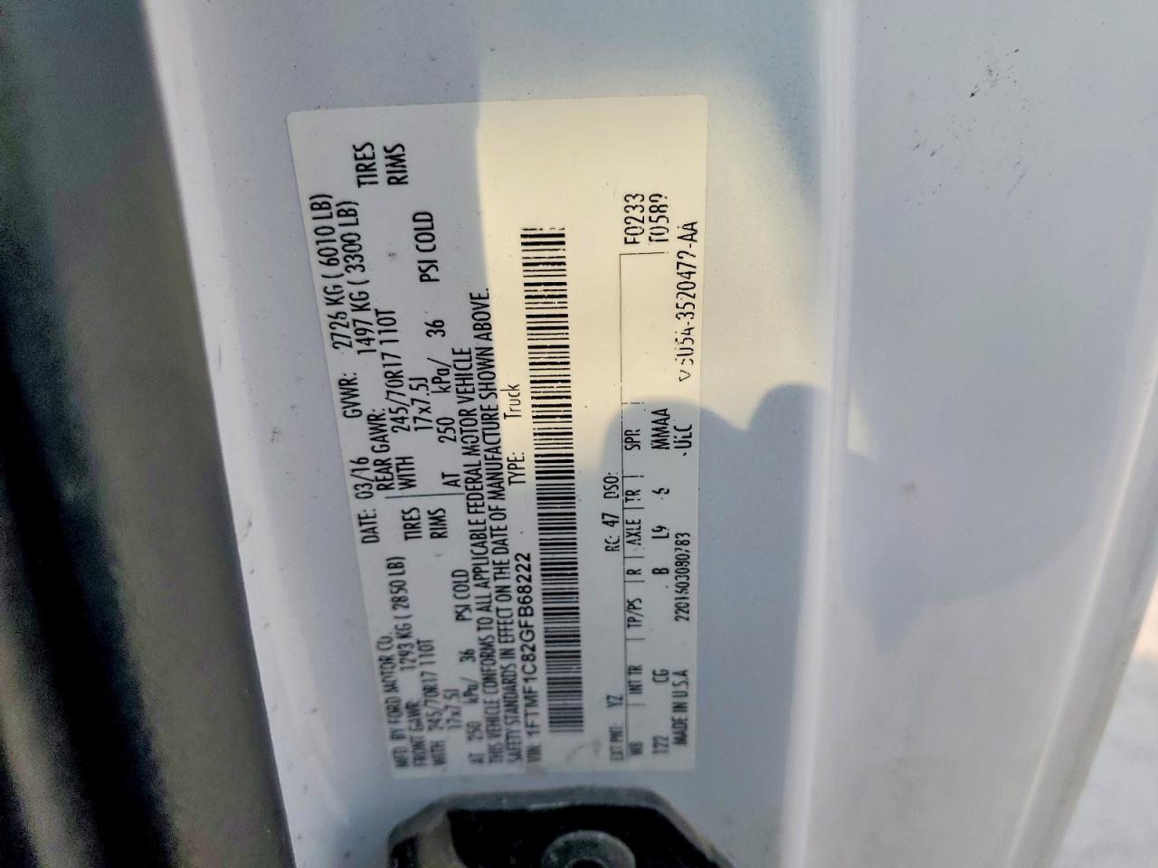 2016 FORD F150