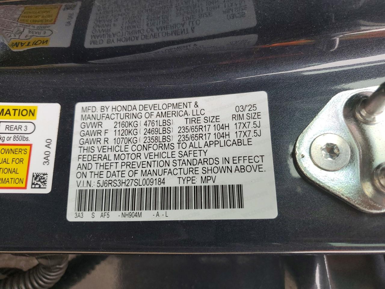 2025 HONDA CRV