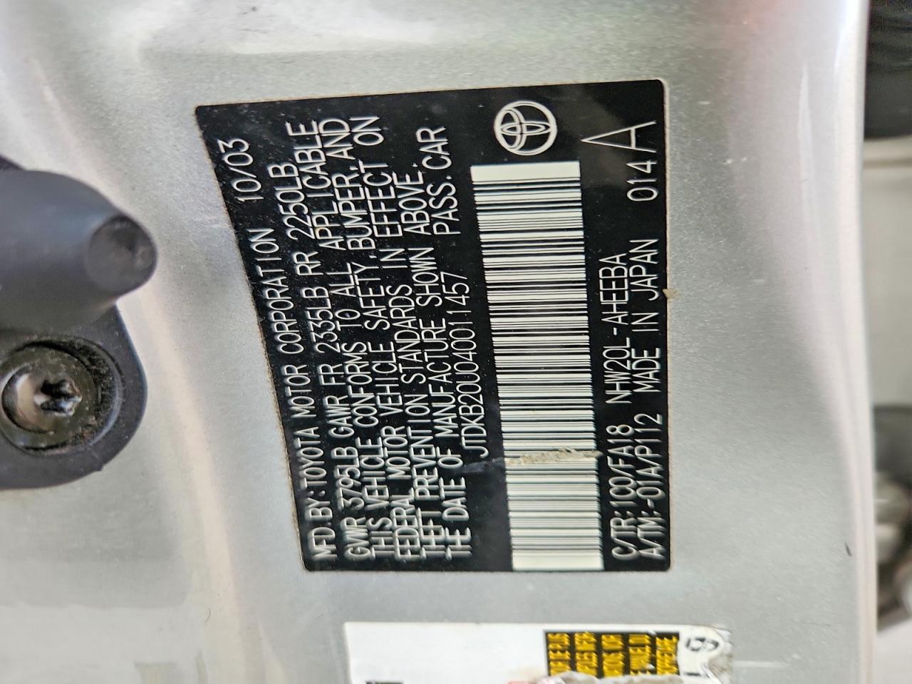 2004 TOYOTA PRIUS