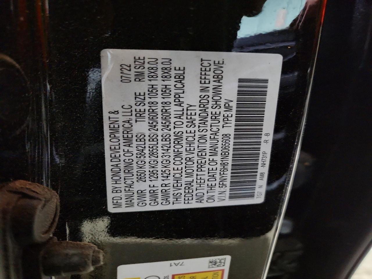 2022 HONDA PILOT