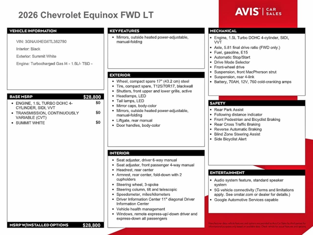 2026 CHEVROLET EQUINOX