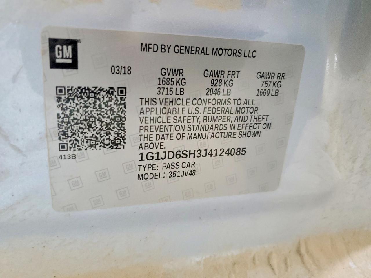 2018 CHEVROLET SONIC