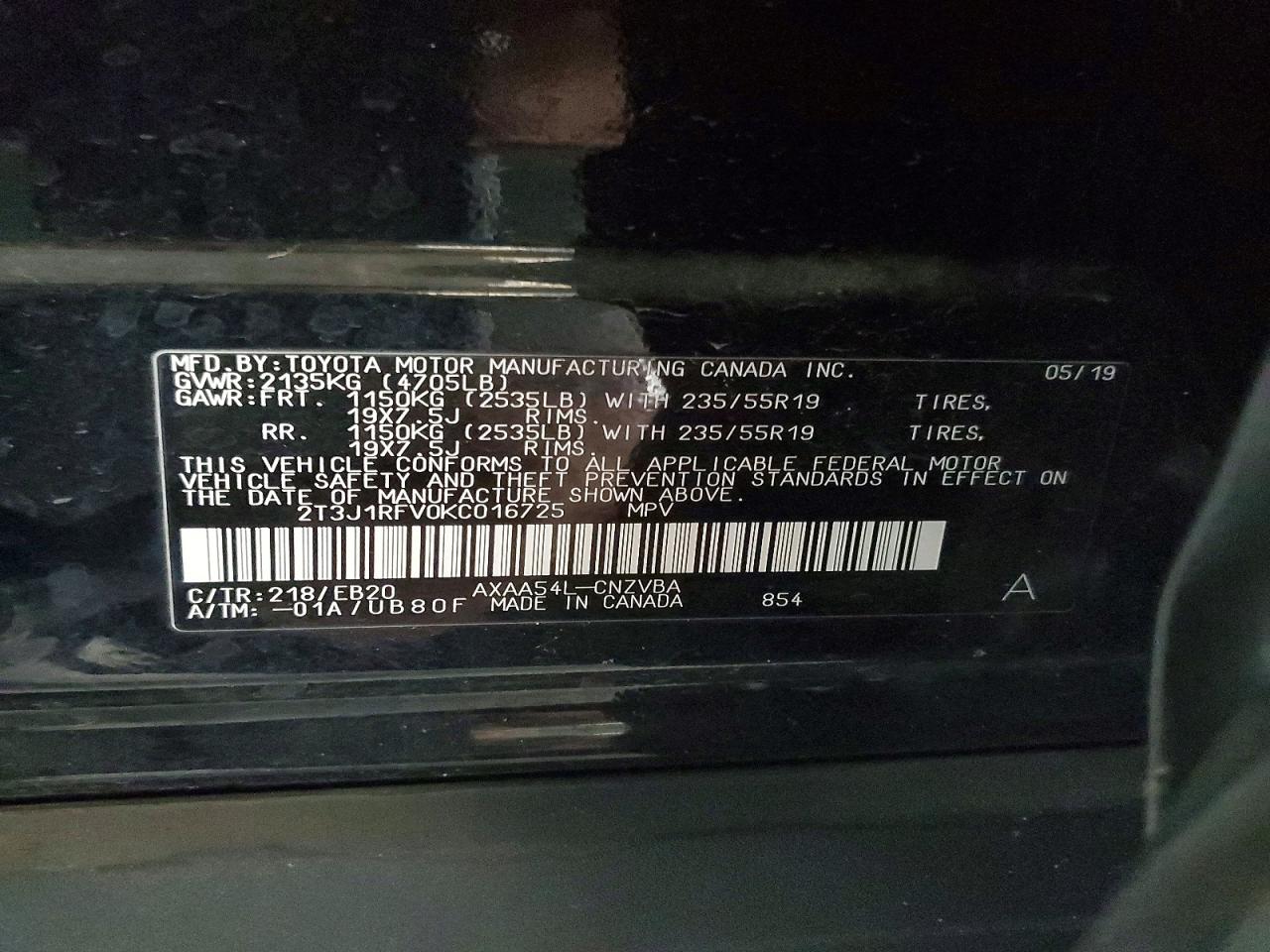 2019 TOYOTA RAV4